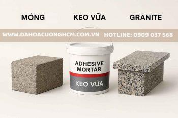 keo vữa, đá làm cầu thang