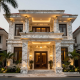 Ốp đá mặt tiền nhà phố – đá marble cao cấp sang trọng