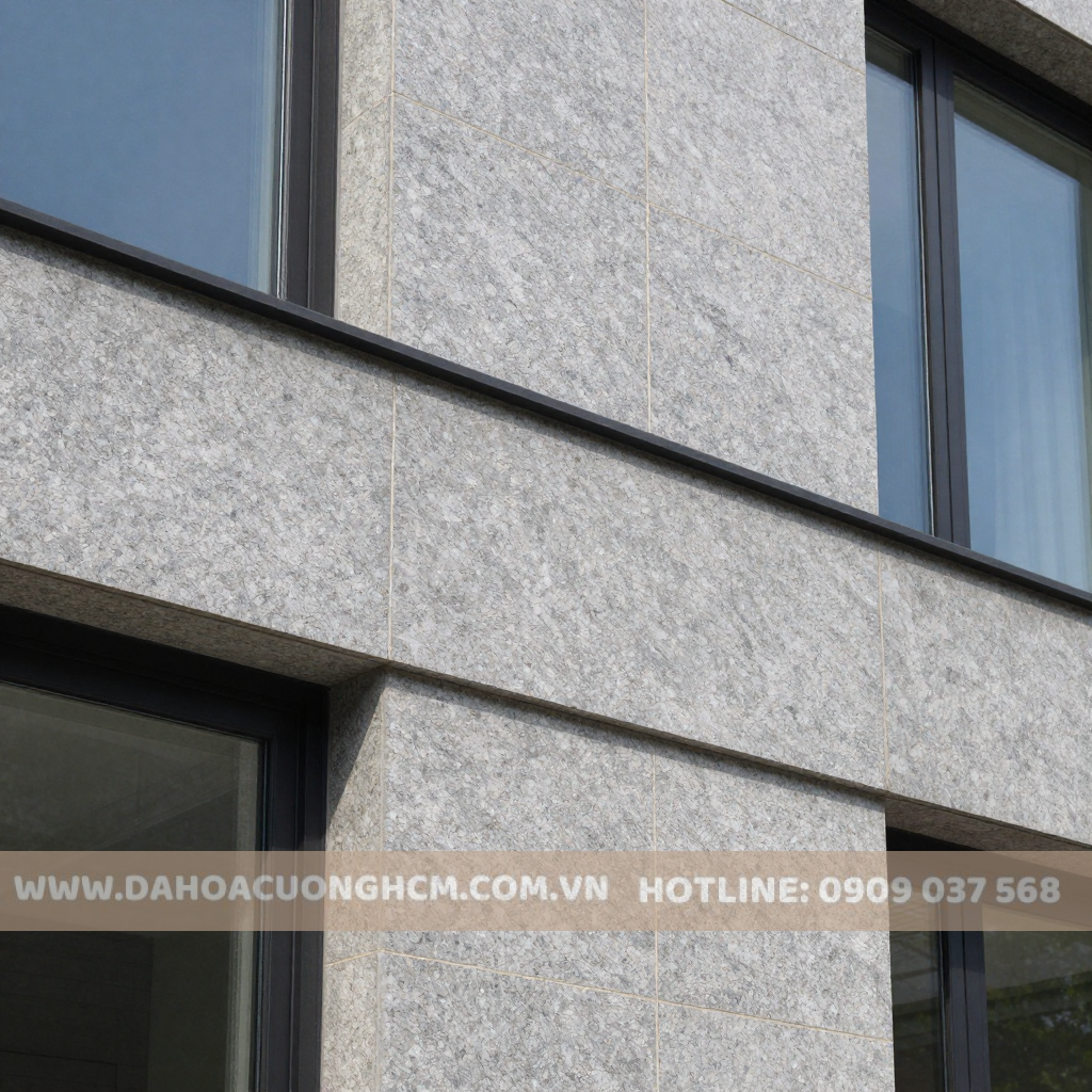 Ốp đá granite mặt tiền – vân đá tự nhiên hiện đại