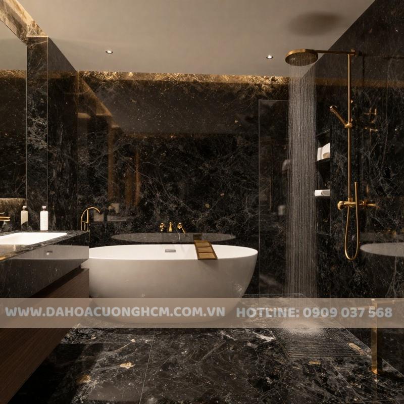 So sánh bề mặt đá Kim Sa Trung bóng và mờ – ứng dụng thực tế