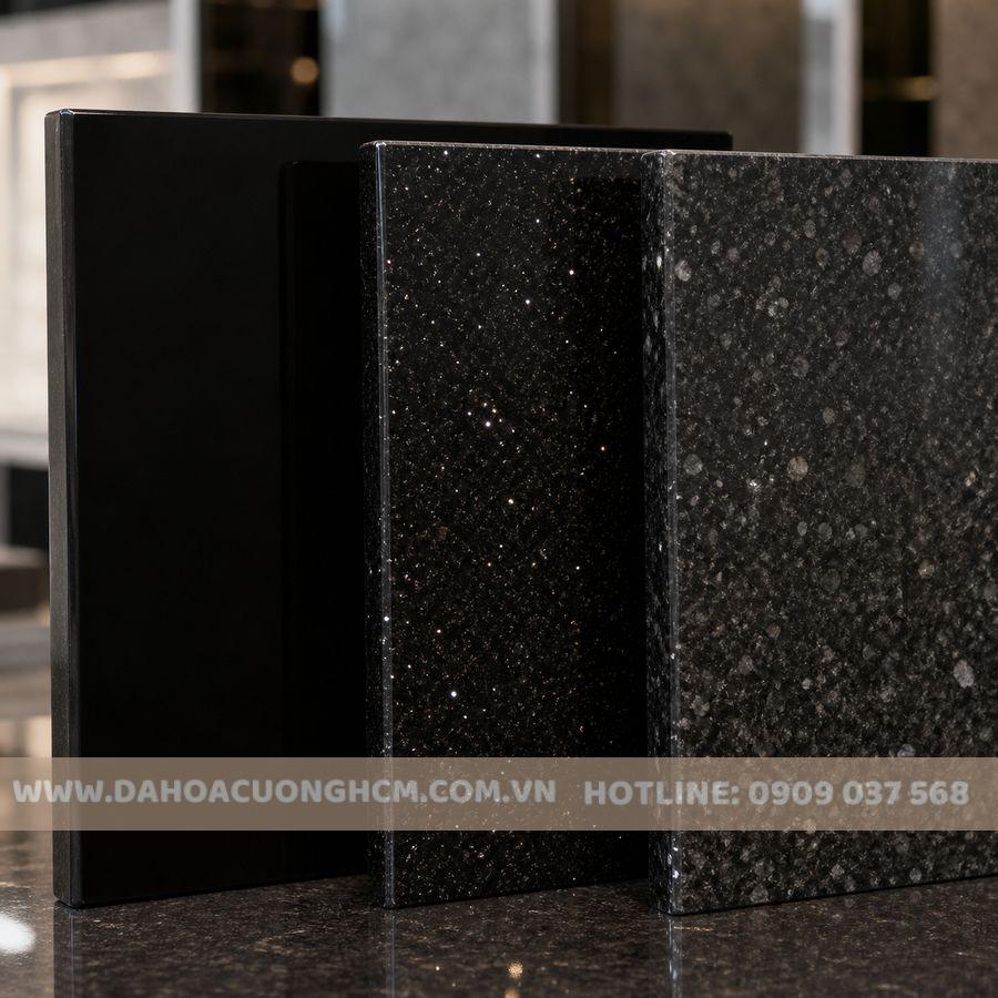 Các mẫu đá granite đen phổ biến trong showroom đá