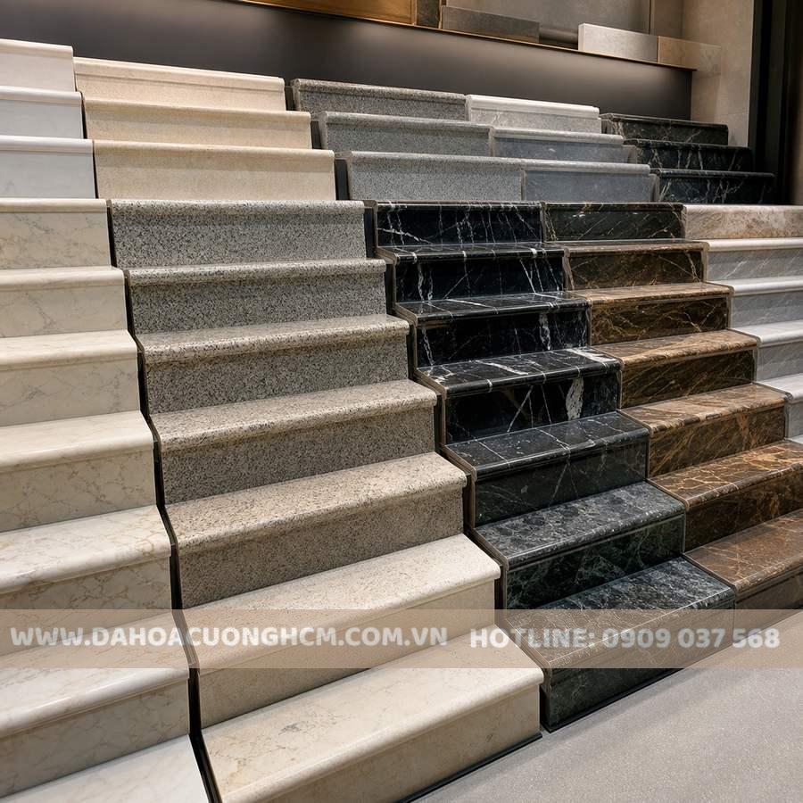 Mẫu đá granite và marble dùng ốp cầu thang nhà phố