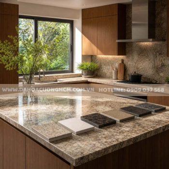 Đá ốp bếp granite cho phòng bếp hiện đại