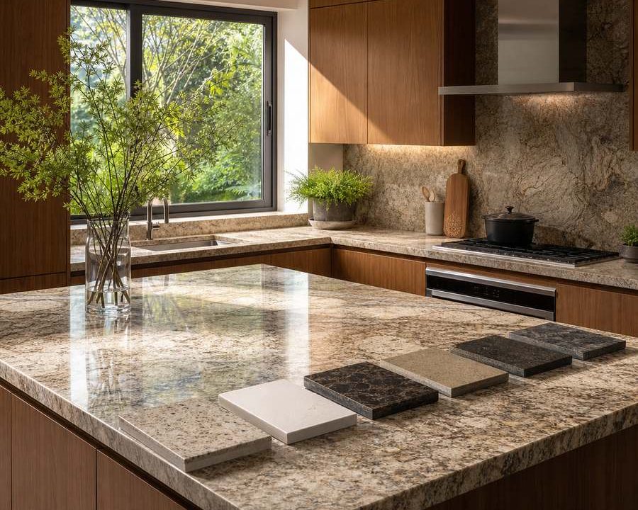 Đá ốp bếp granite cho phòng bếp hiện đại